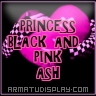PRINCESS BLACK AND  PINK ASH